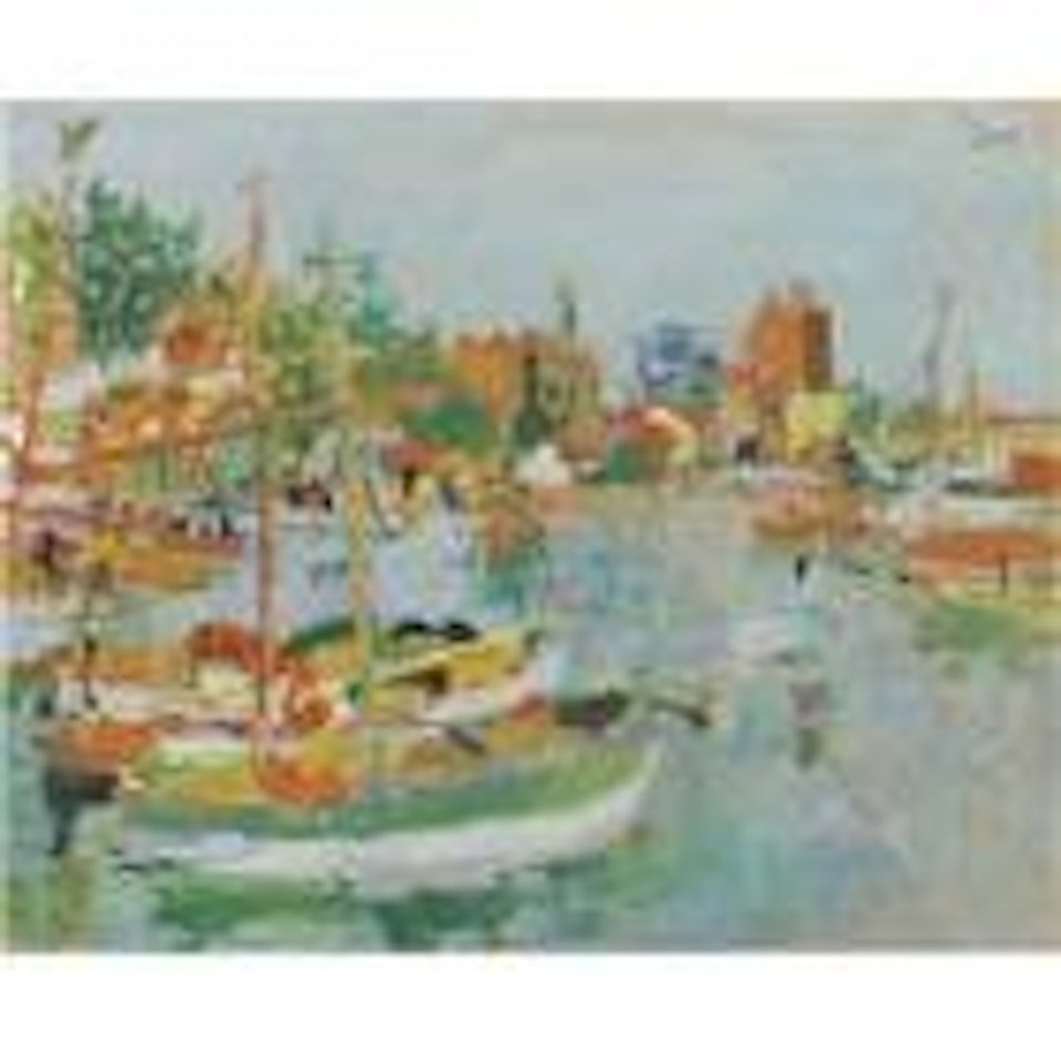 Bateau sur le quai by Jean Pougny