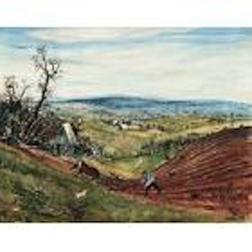Man ploughing a field by Arthur Merric Bloomfield Boyd