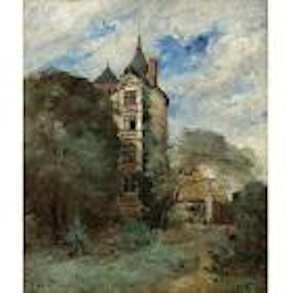 Chateau in the park by Paul Désiré Trouillebert