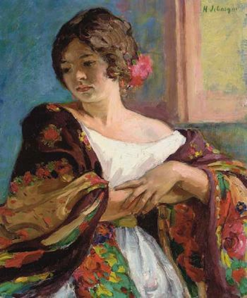 Jeune femme au chale by Henri Lebasque
