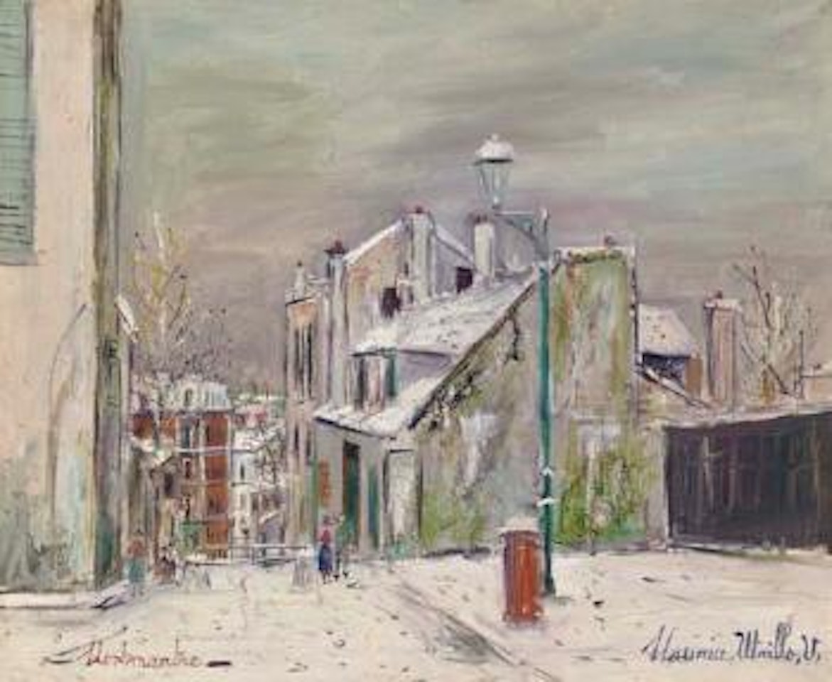 Maison de Mimi Pinson sous la neige by Maurice Utrillo