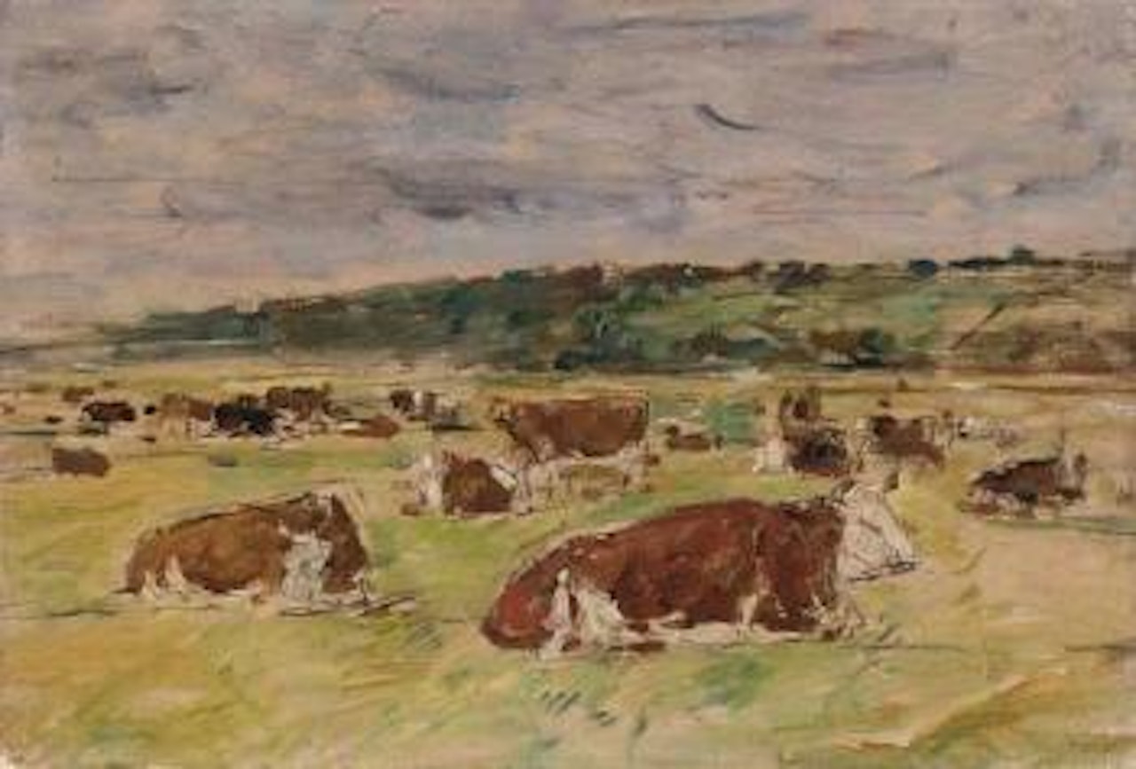 Vaches au paturage by Eugène Boudin
