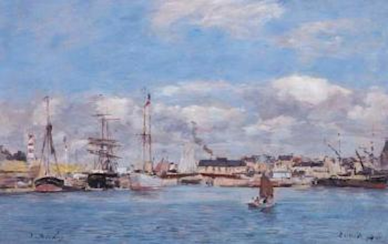 Deaubille, le bassin by Eugène Boudin