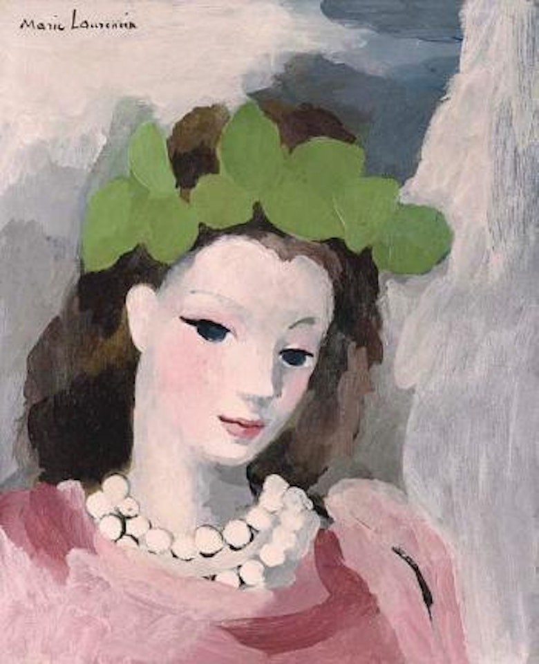 Femme au fluers dans les cheveux by Marie Laurencin