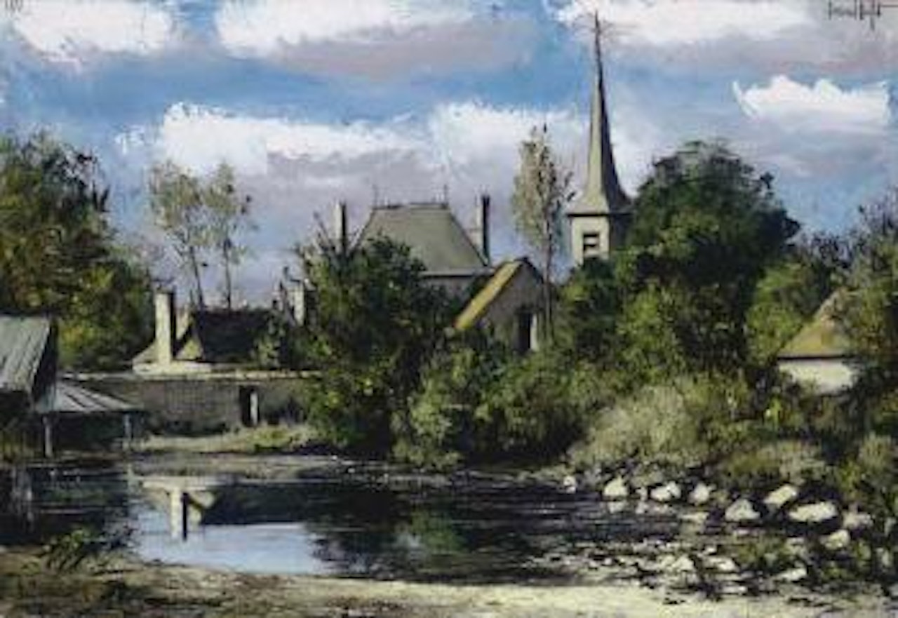 Saint-Marc, la mare et le lavoir by Bernard Buffet