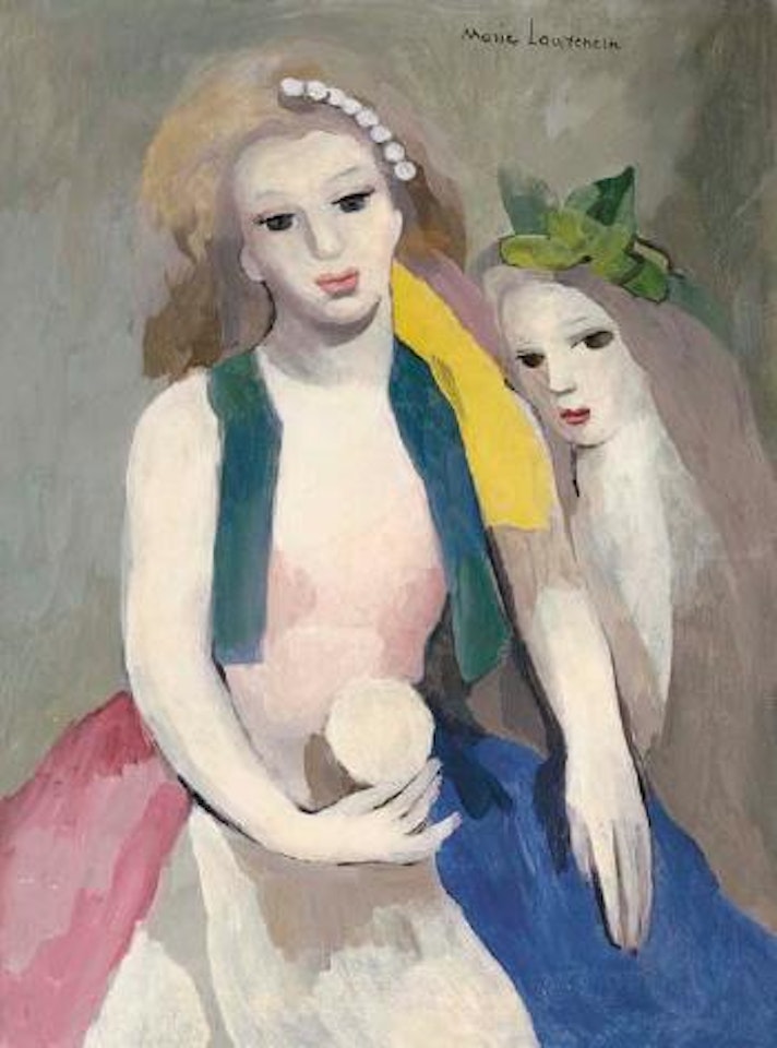 Deux jeunes femmes by Marie Laurencin