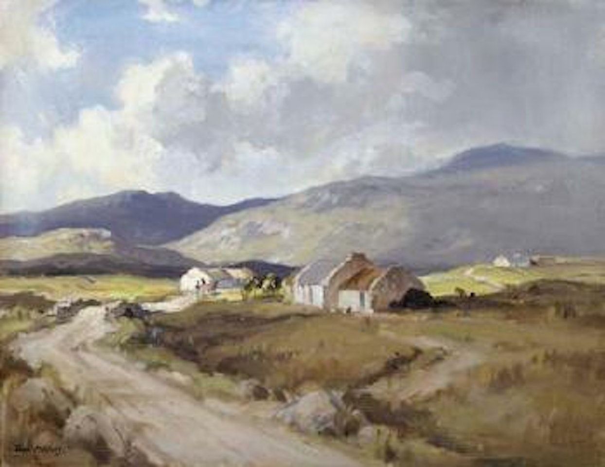 Co. Donegal landscape with farm cottages by Frank Mckelvey
