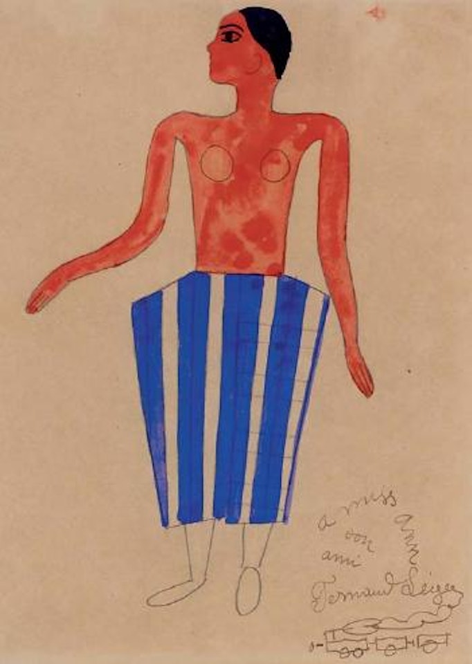 Personnage au pantalon bleu by Fernand Leger