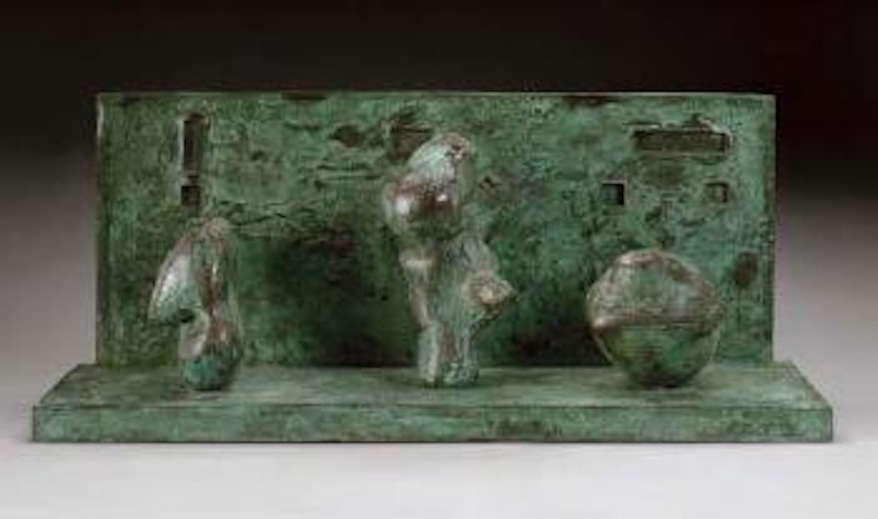 Three motives against wall no. 2 by Henry Moore