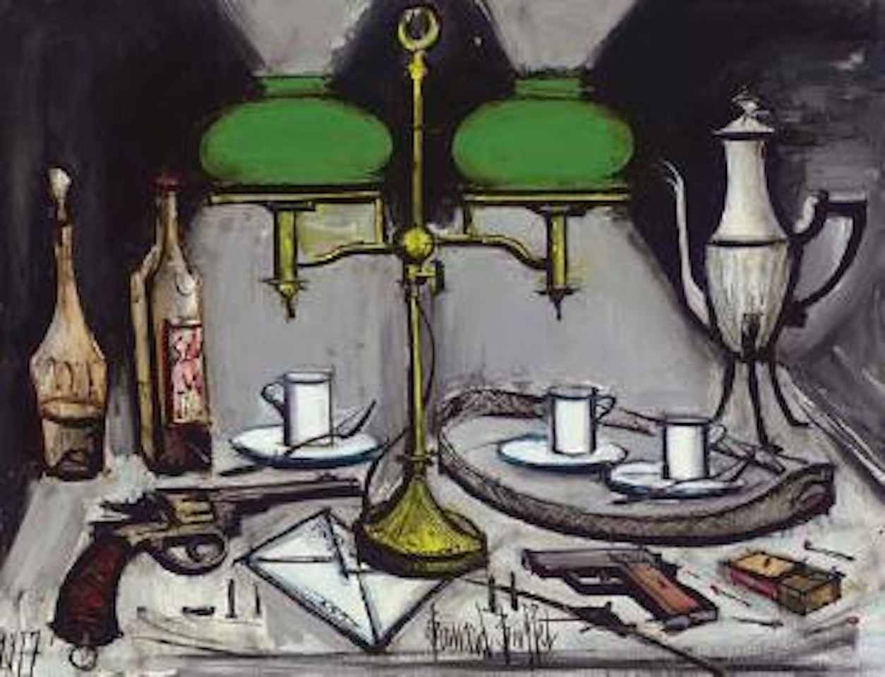 Quinquet, deux revolvers II by Bernard Buffet