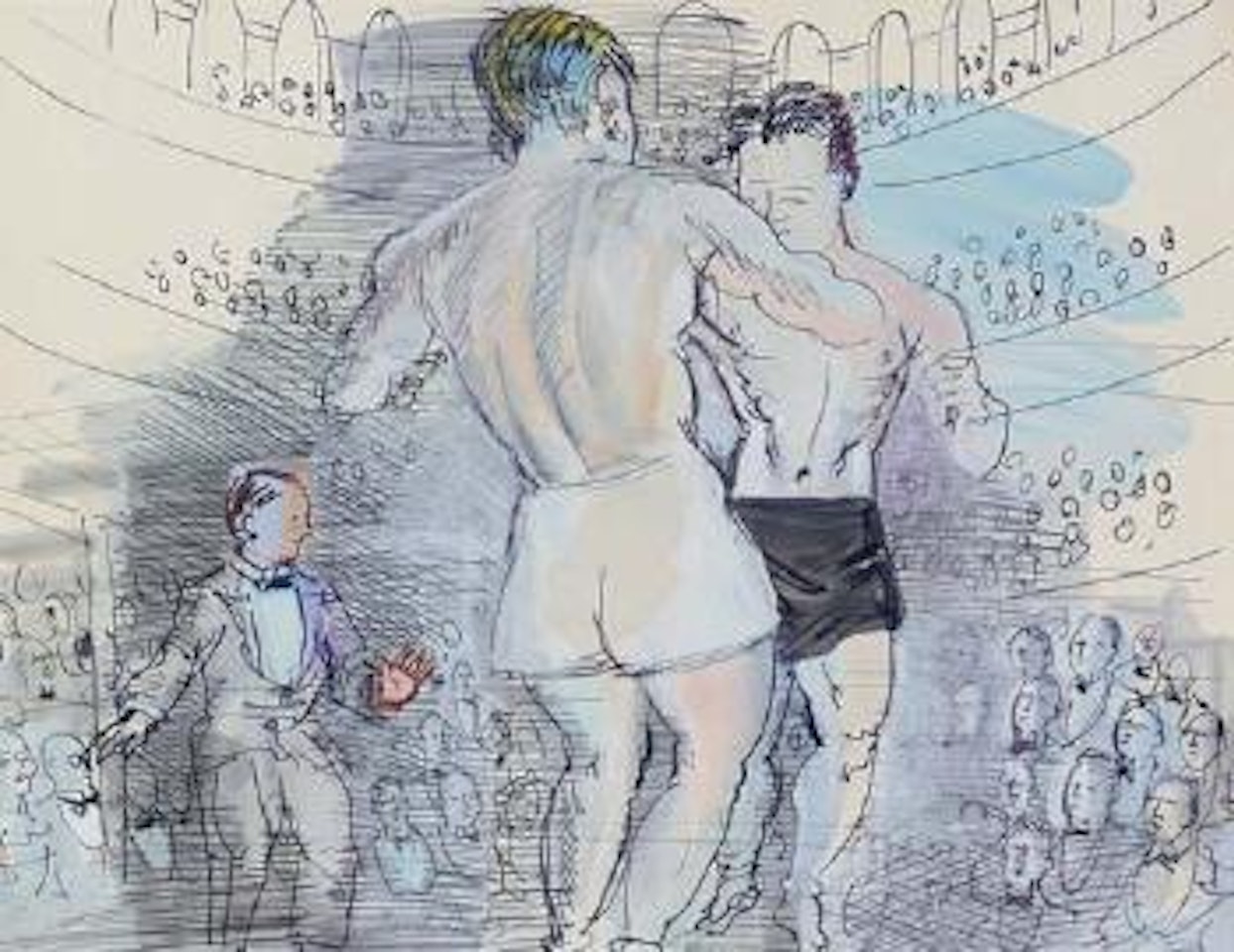 Combat de boxe de Primo Carnera a l'Albert-Hall a Londres by Raoul Dufy