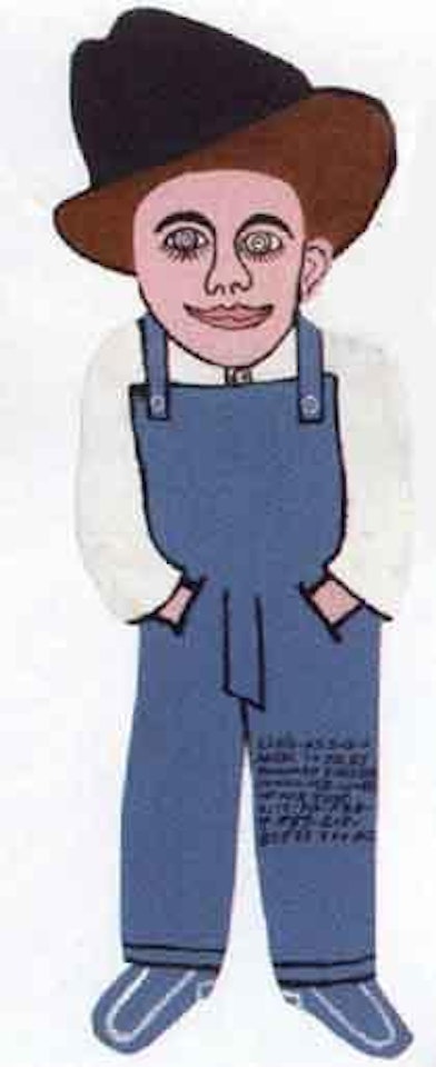 Elvis at three by Howard Finster