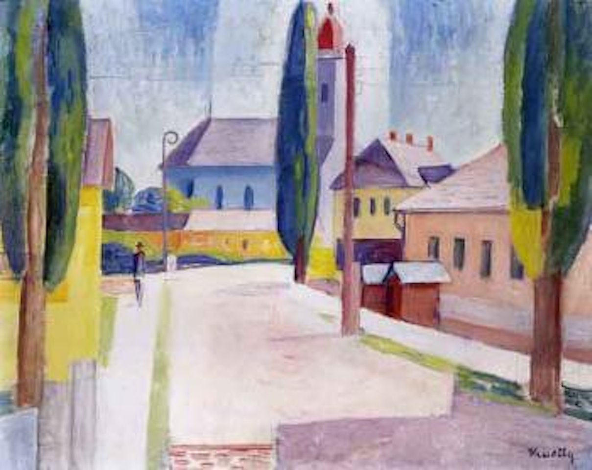 Street in Nagybanya by János Kmetty
