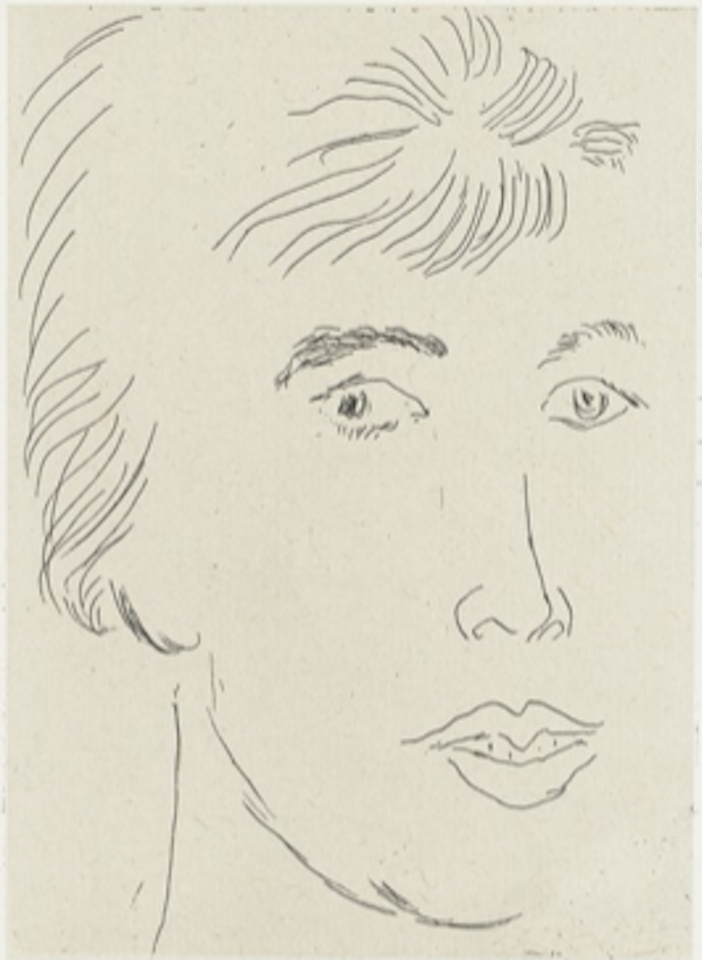 Josette Gris, visage de trois-quarts by Henri Matisse