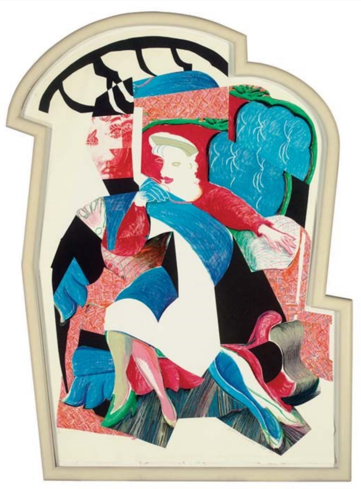 An image of Celia, state II, from Moving Focus series by David Hockney