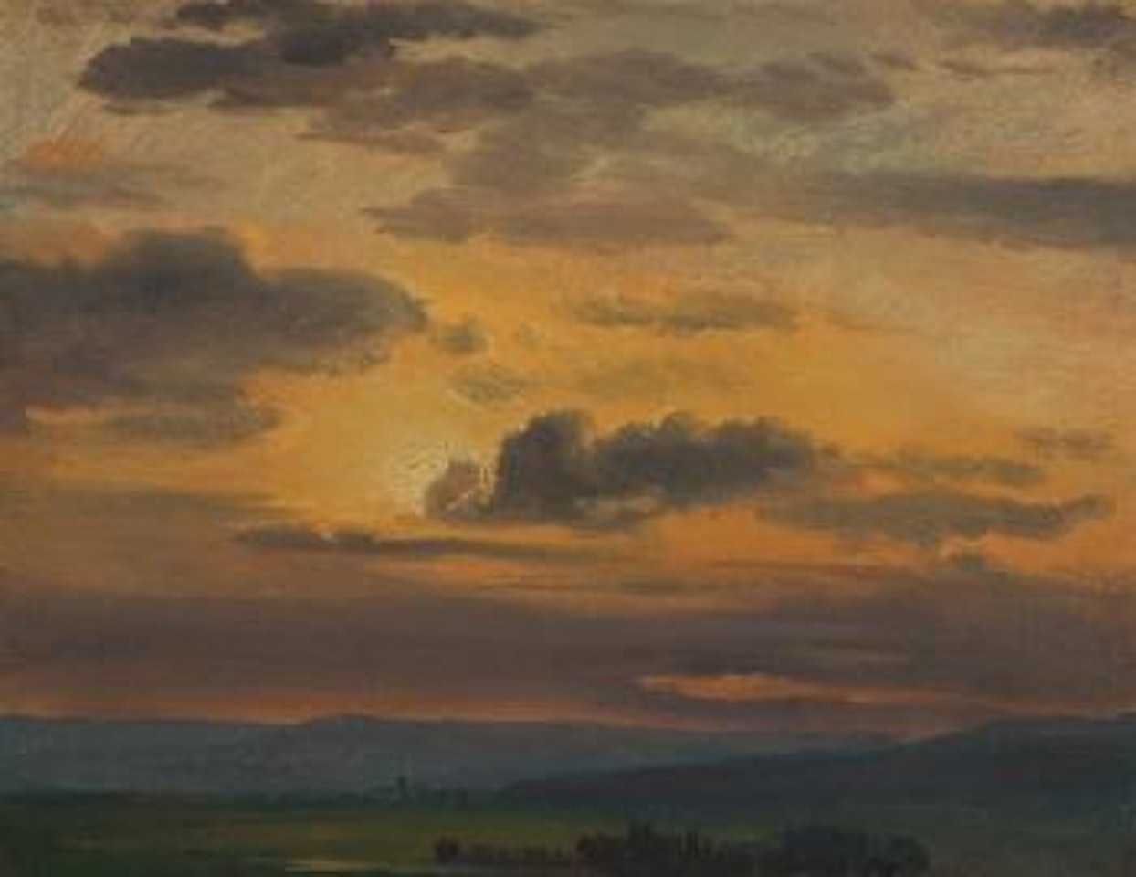 Golden sunset by William Bradford