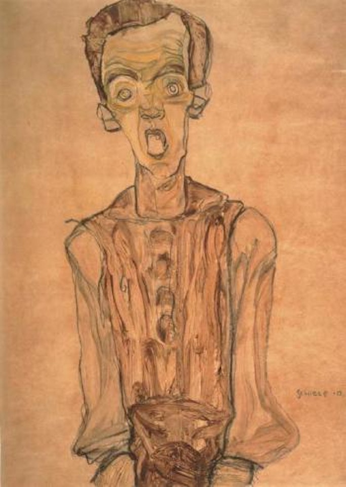 Selbstbildnis by Egon Schiele