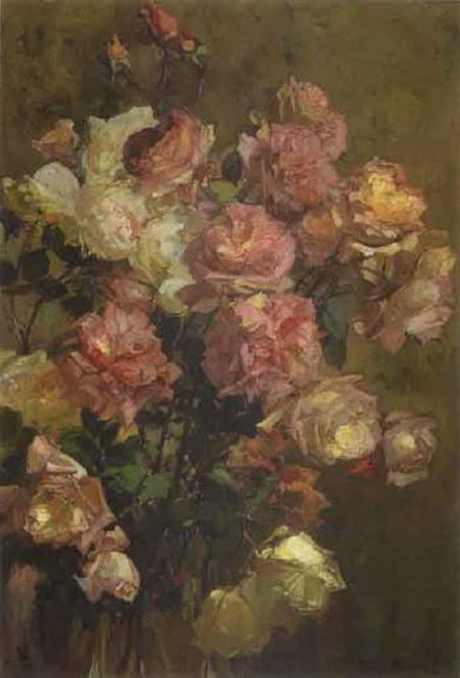 Glass full of roses by Franz A Bischoff