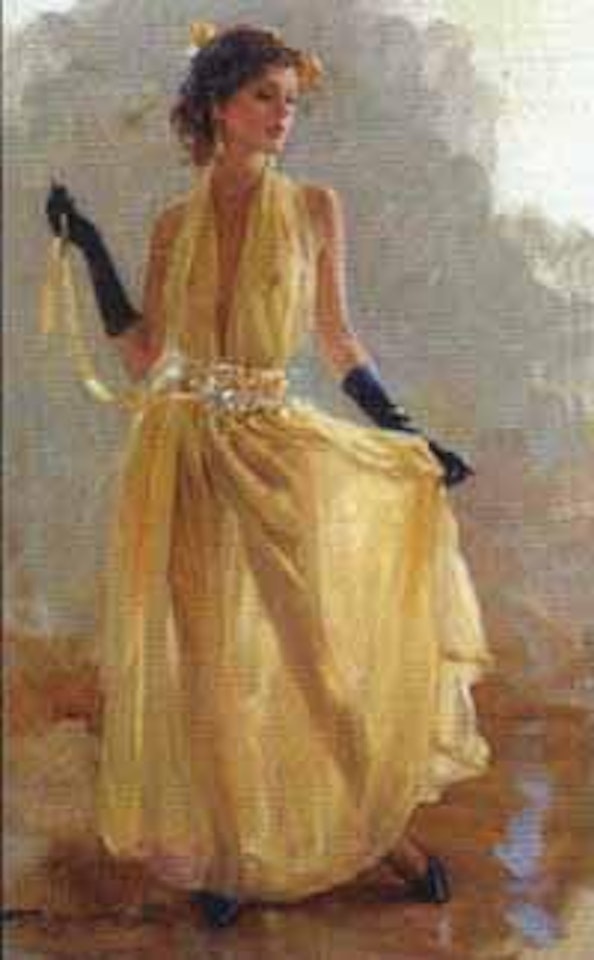 Yellow dress by Constantin Razoumov
