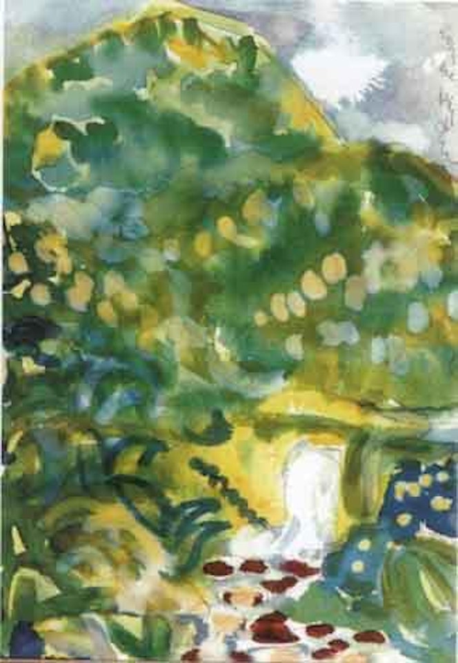 Waterfall landscape, St. Martin, Virgin Island by Romare Bearden