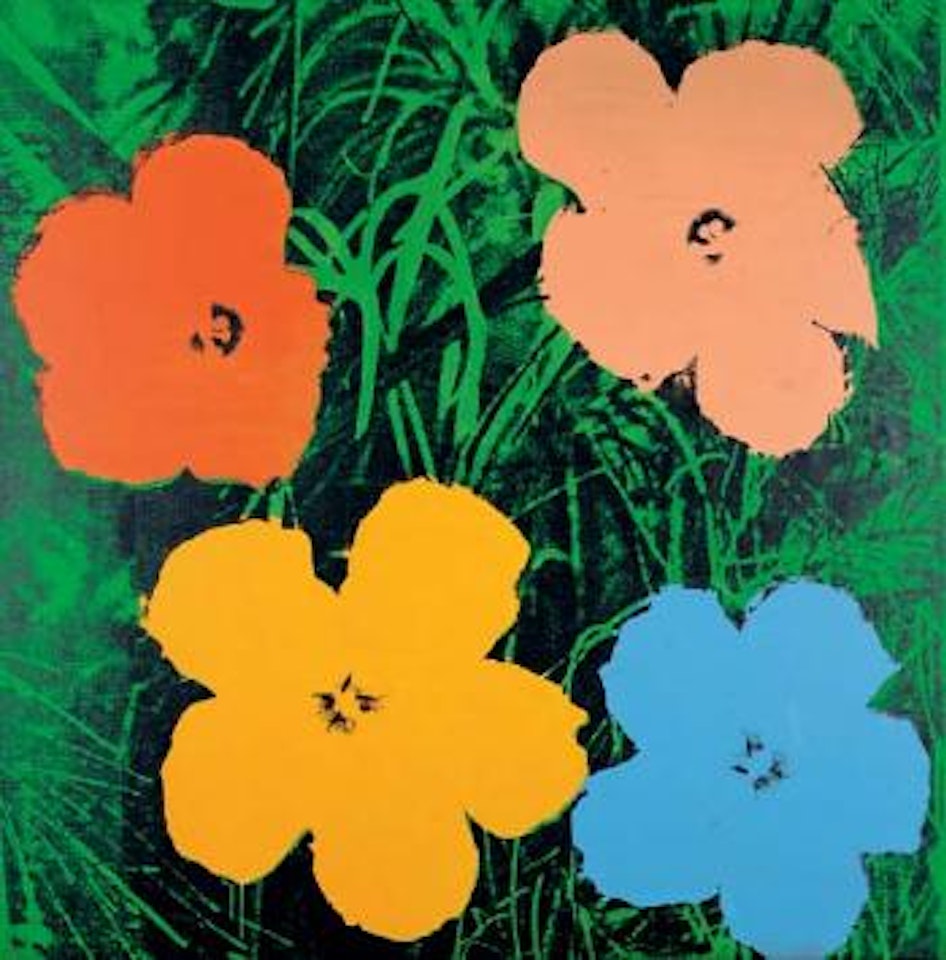 Four-foot flowers by Andy Warhol