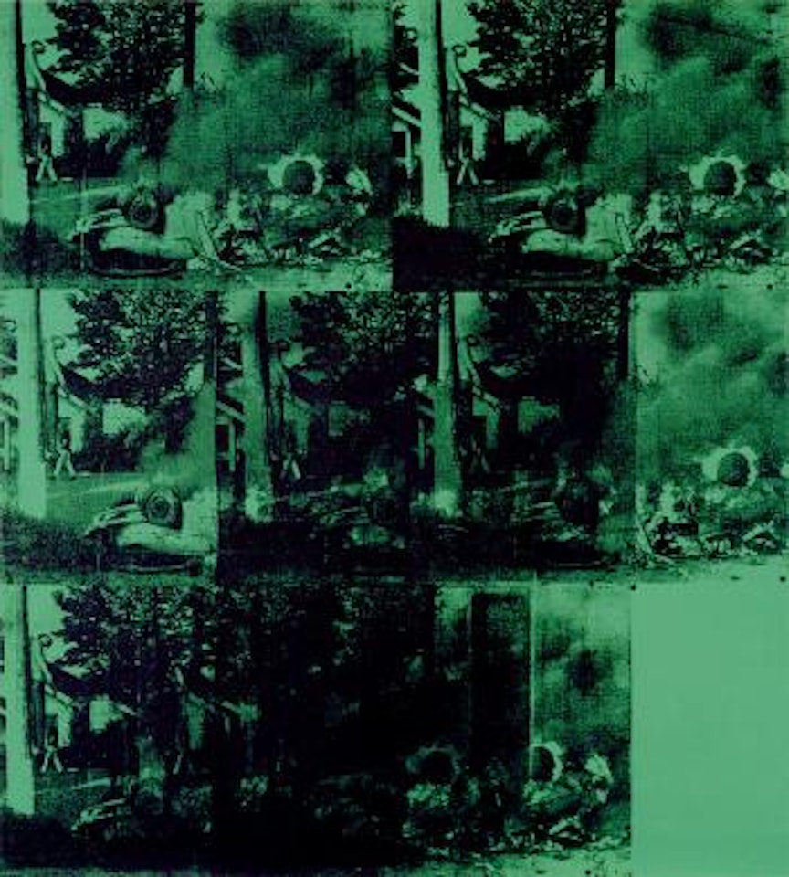 Green Car Crash (Green Burning Car I) by Andy Warhol