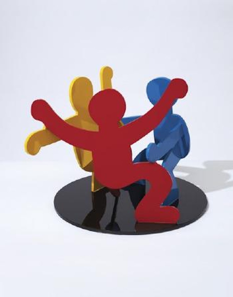 Untitled, three dancing figures, version B by Keith Haring