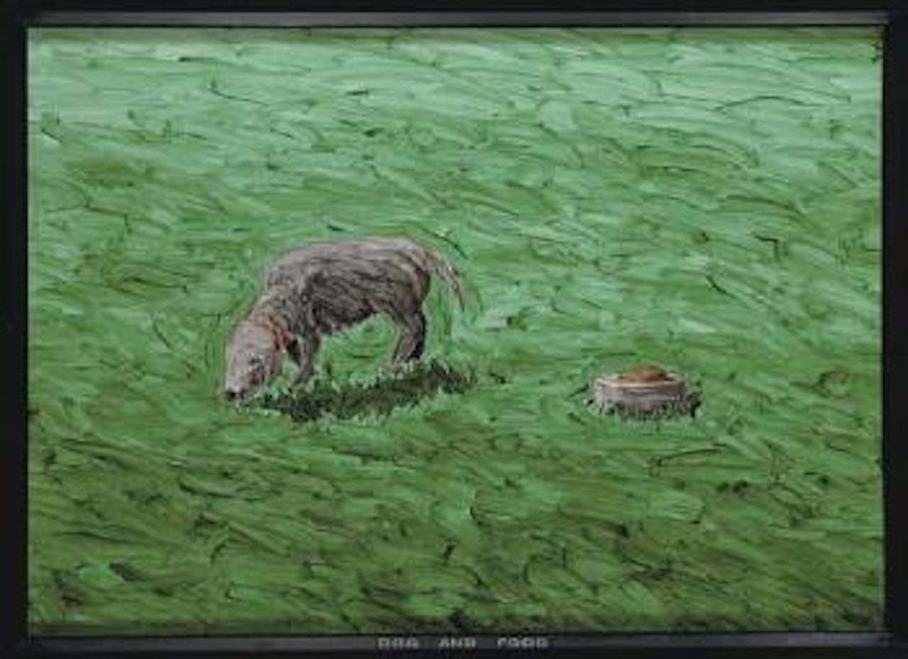 Dog and food by Neil Jenney