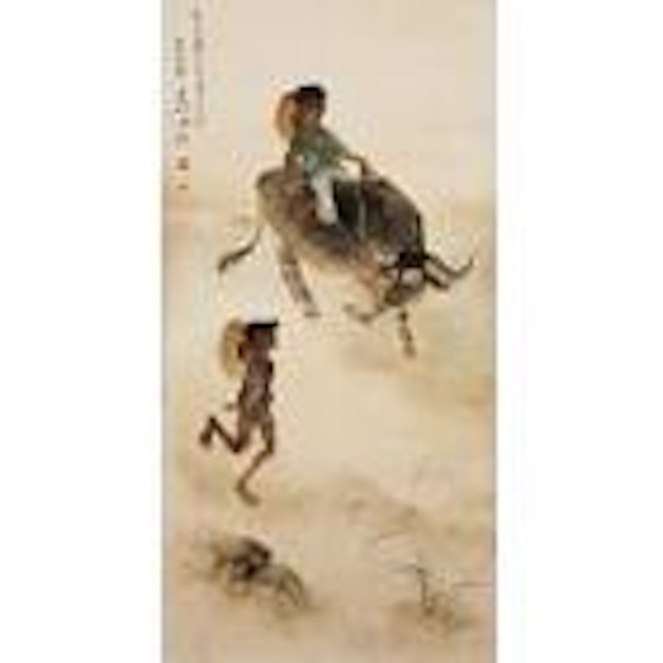 Buffalo and herd boys by Lee Man Fong