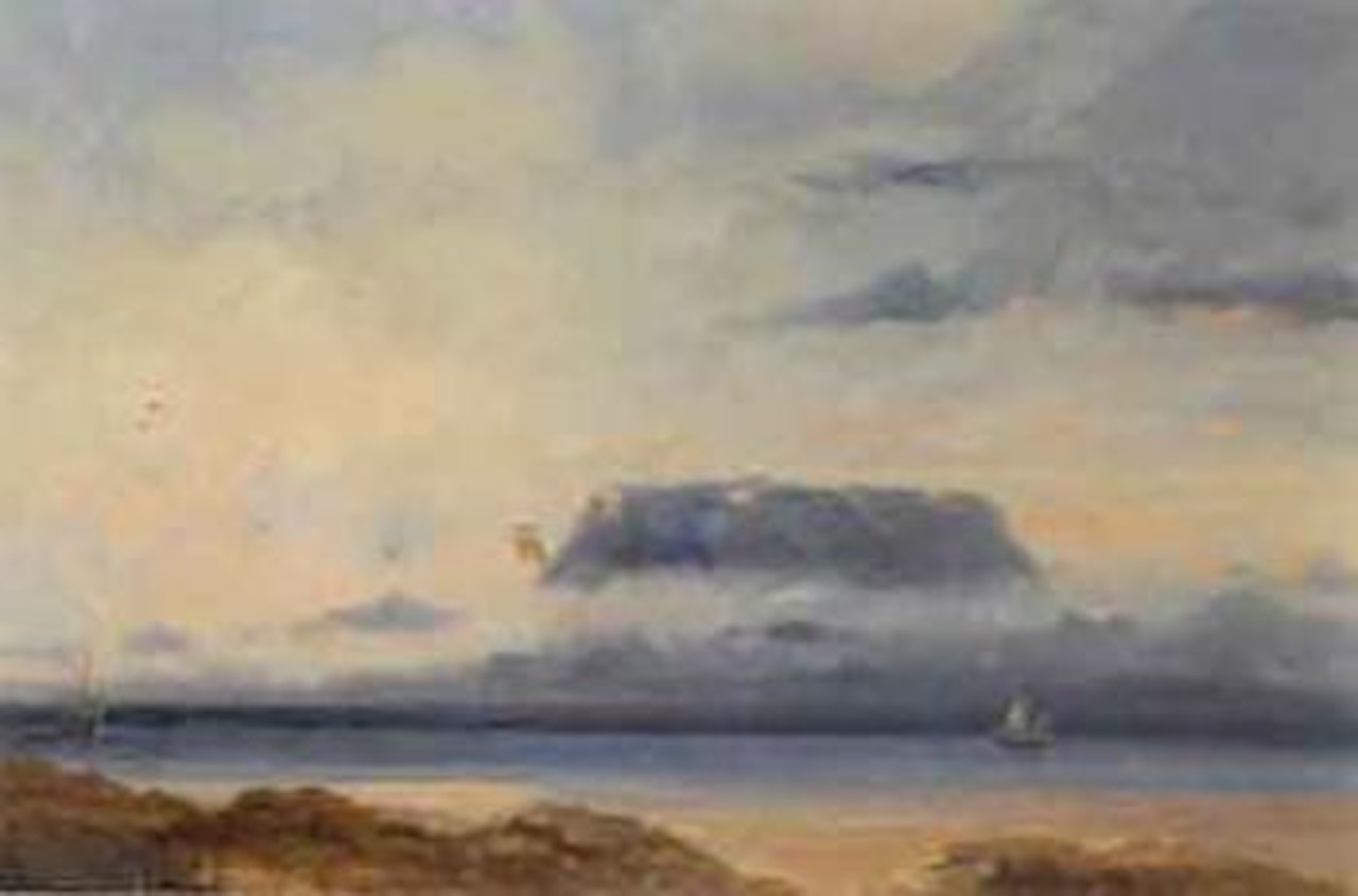 Vue de Table Mountain a Cape Town, Afrique du Sud by Jean Baptiste Henri Durand-Brager