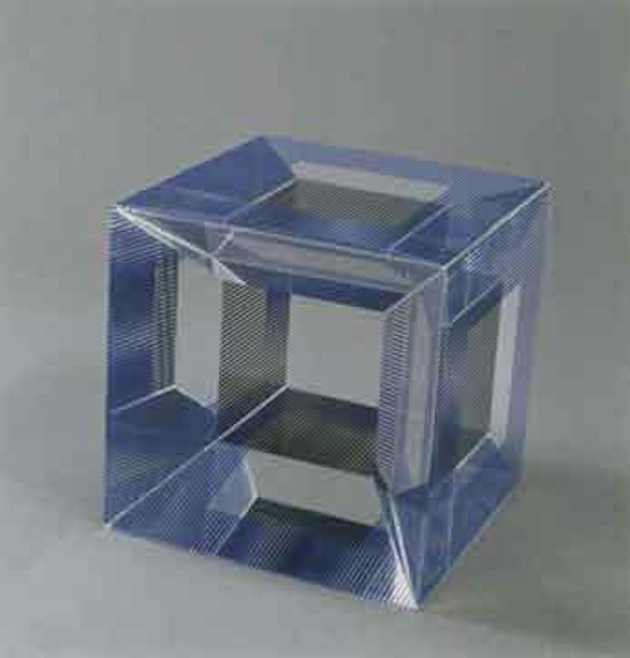 Cube with ambiguous space by Jesus Rafael Soto