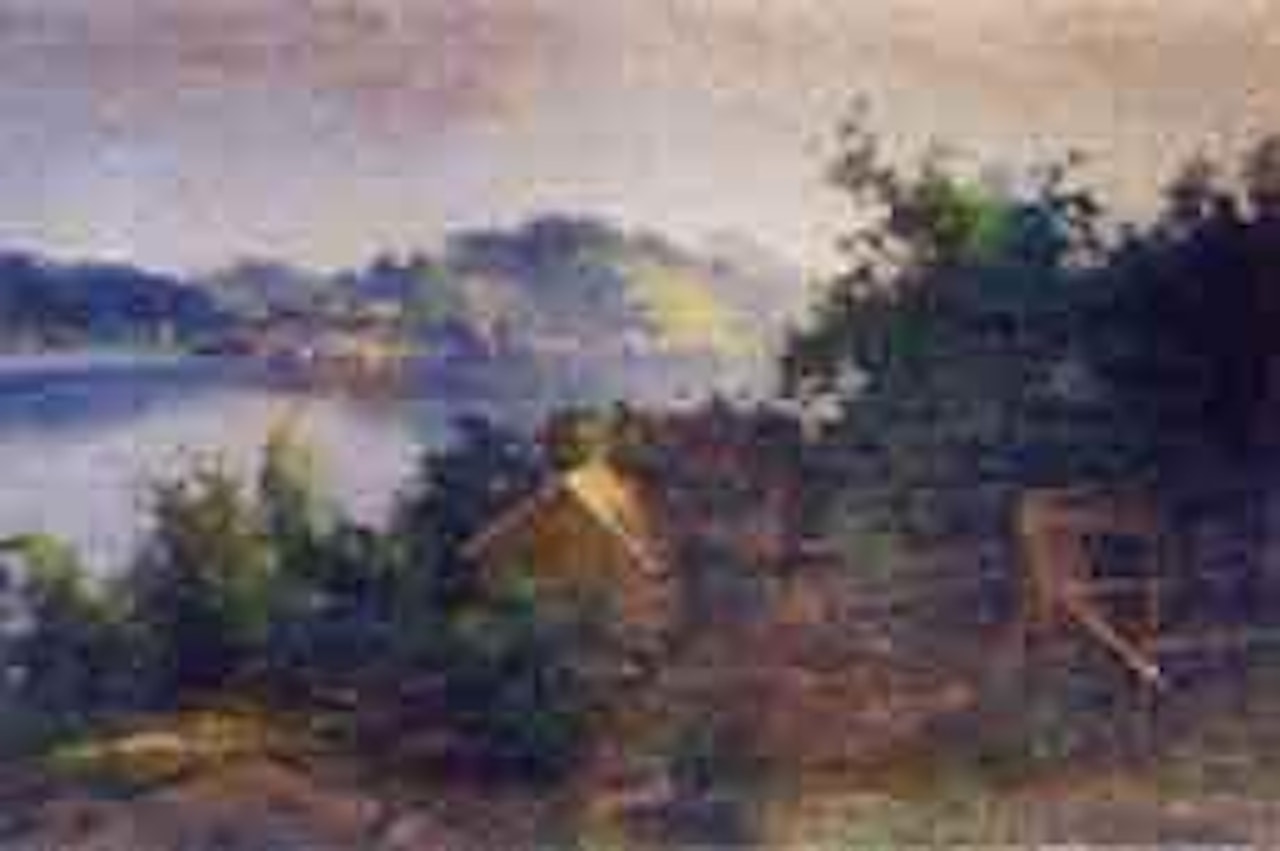 Archipelago with house by Even Ulving
