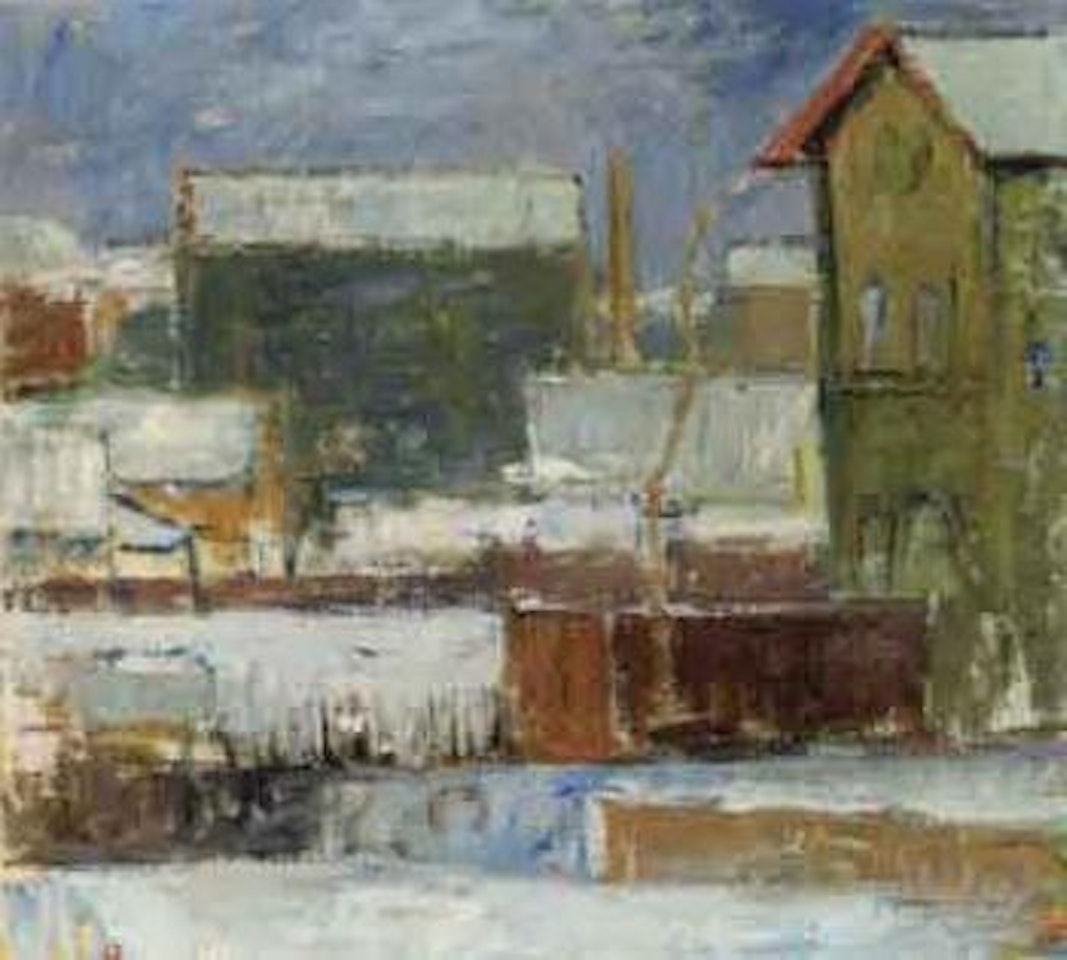 Composition with houses by Preben Hornung