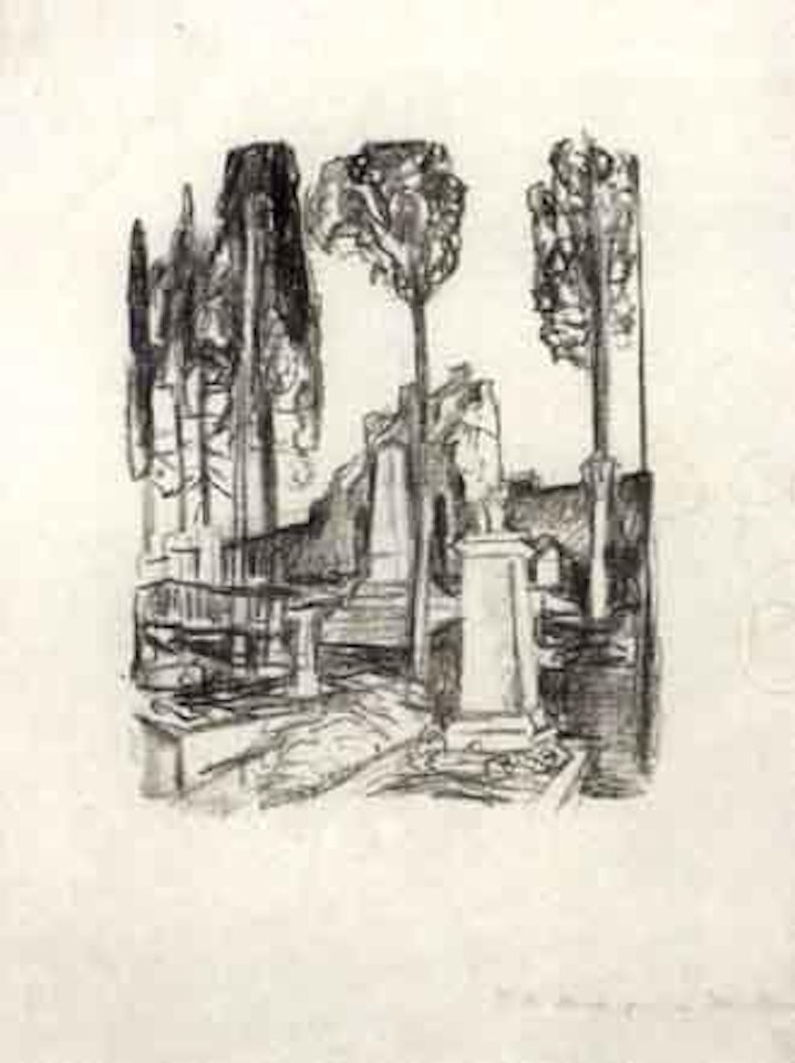 P.A. Munch's grave in Rome by Edvard Munch