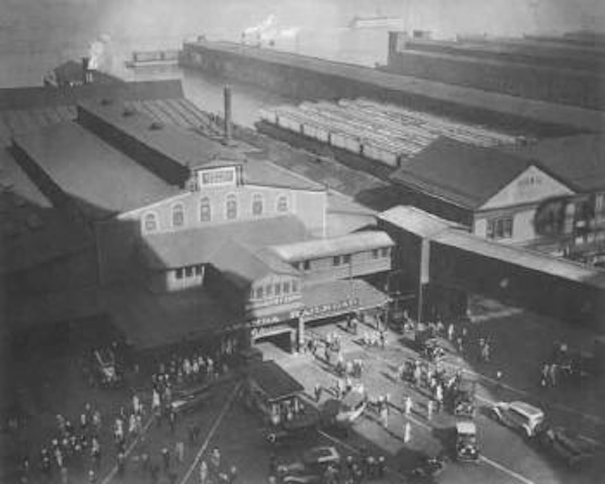 Terminal of the Hoboken ferry by Berenice Abbott