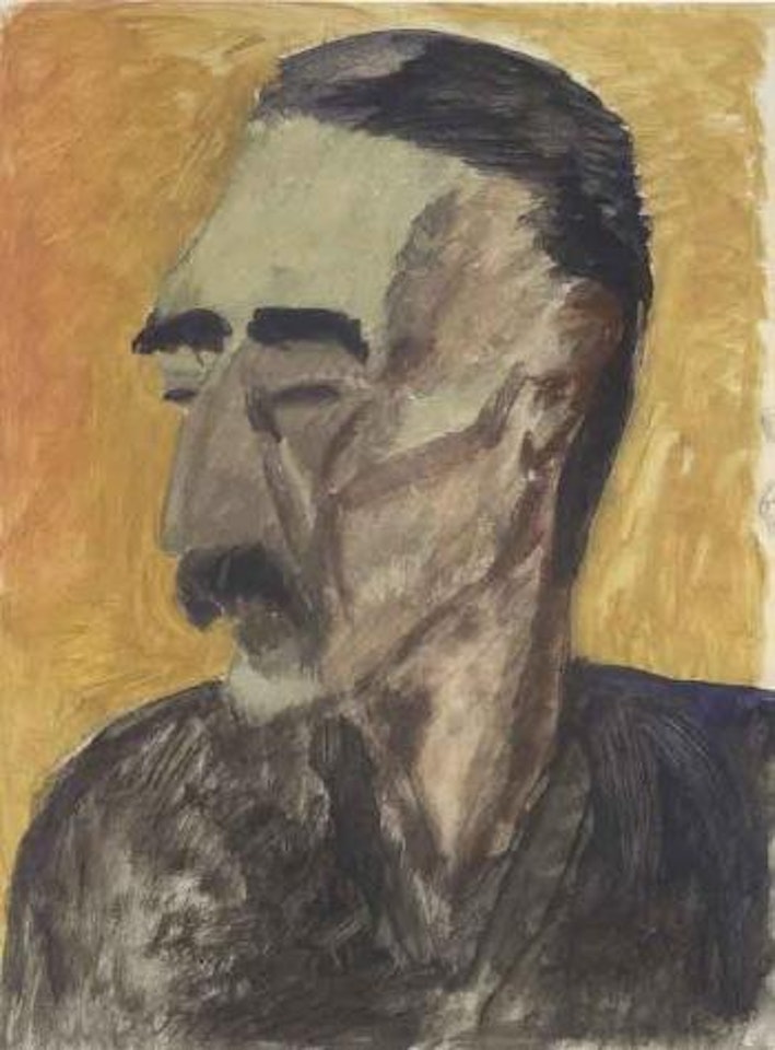 Man's head by Erich Heckel