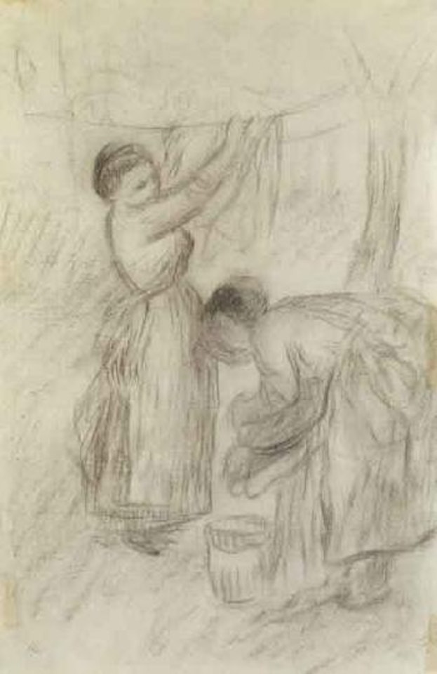 Washerwomen by Pierre-Auguste Renoir