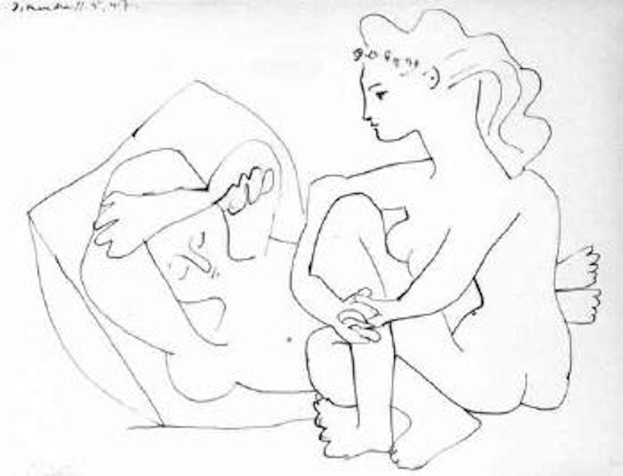 Jeunes femmes nues se reposant by Pablo Picasso