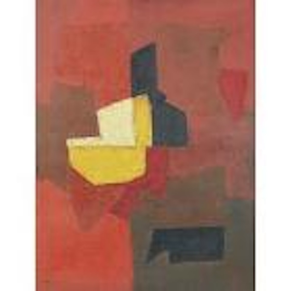 Composition abstraite dominante rouge by Serge Poliakoff