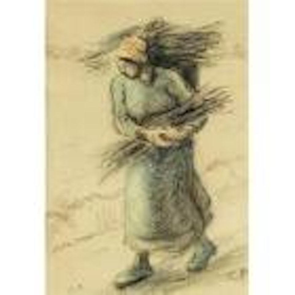 Femme portant fagot by Camille Pissarro