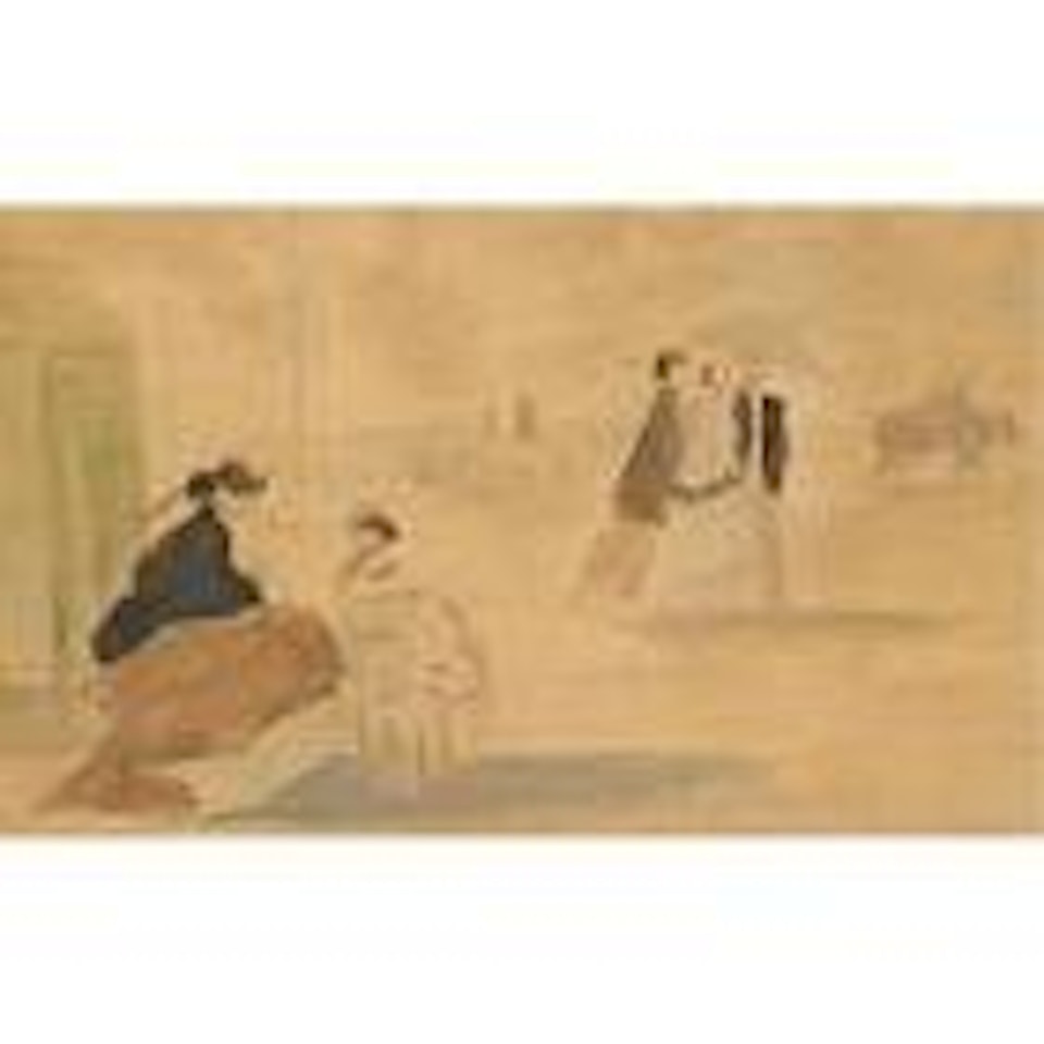 Personnages au bord de la plage by Eugène Boudin