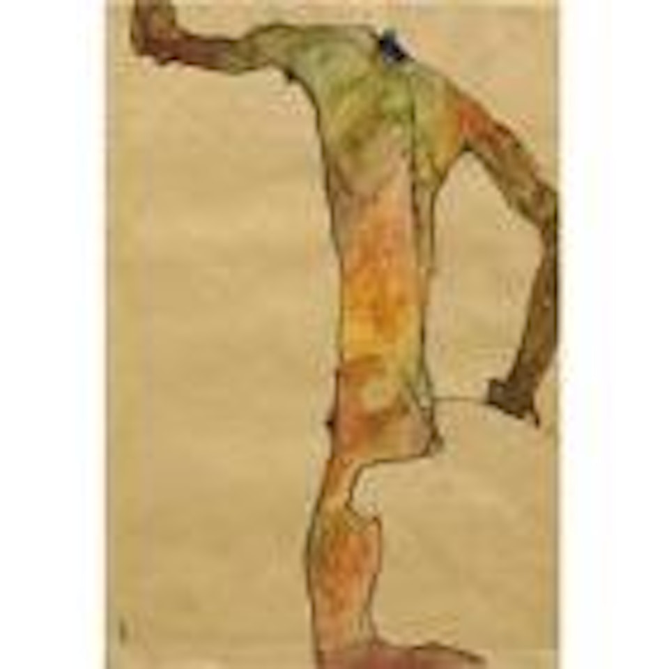 Male nude by Egon Schiele