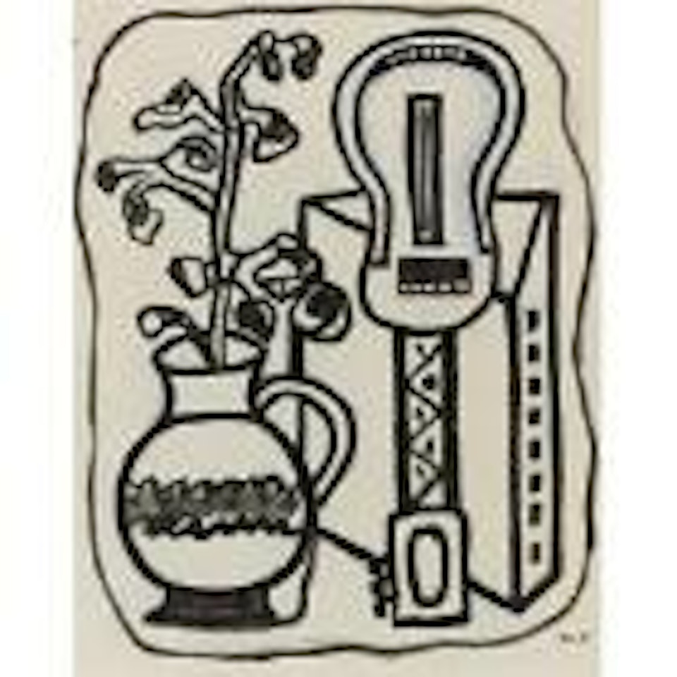 Fleurs et guitare by Fernand Leger