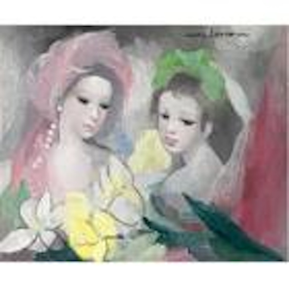 Deux jeunes filles aux fleurs by Marie Laurencin