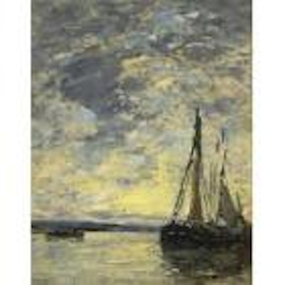 Voiliers a quai by Eugène Boudin