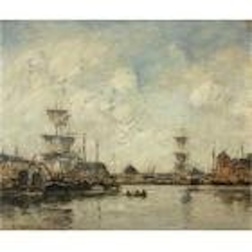 Fecamp, le bassin by Eugène Boudin