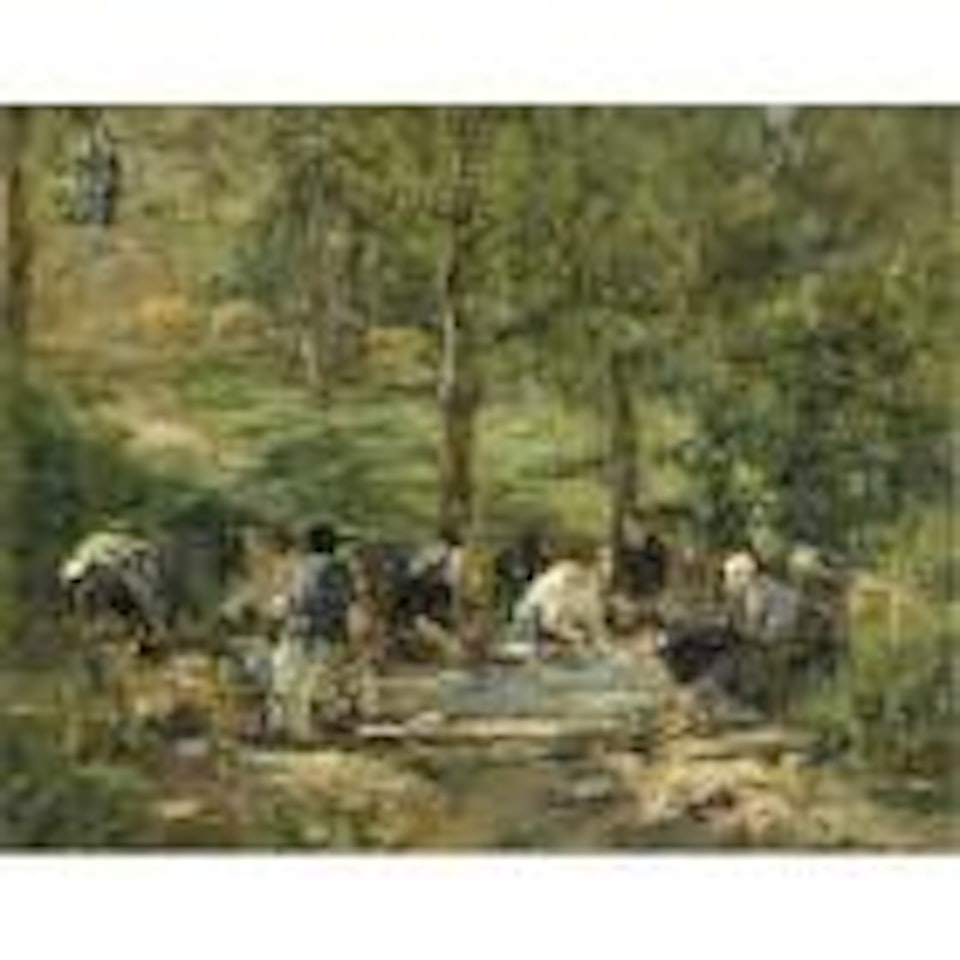 Lavoir du Cheval Blanc a Trouville by Eugène Boudin