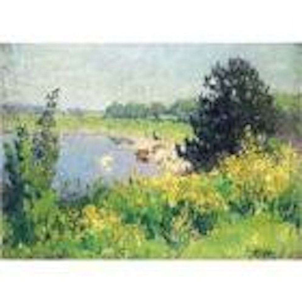 Vue sur l'etang by Pierre Eugène Montezin