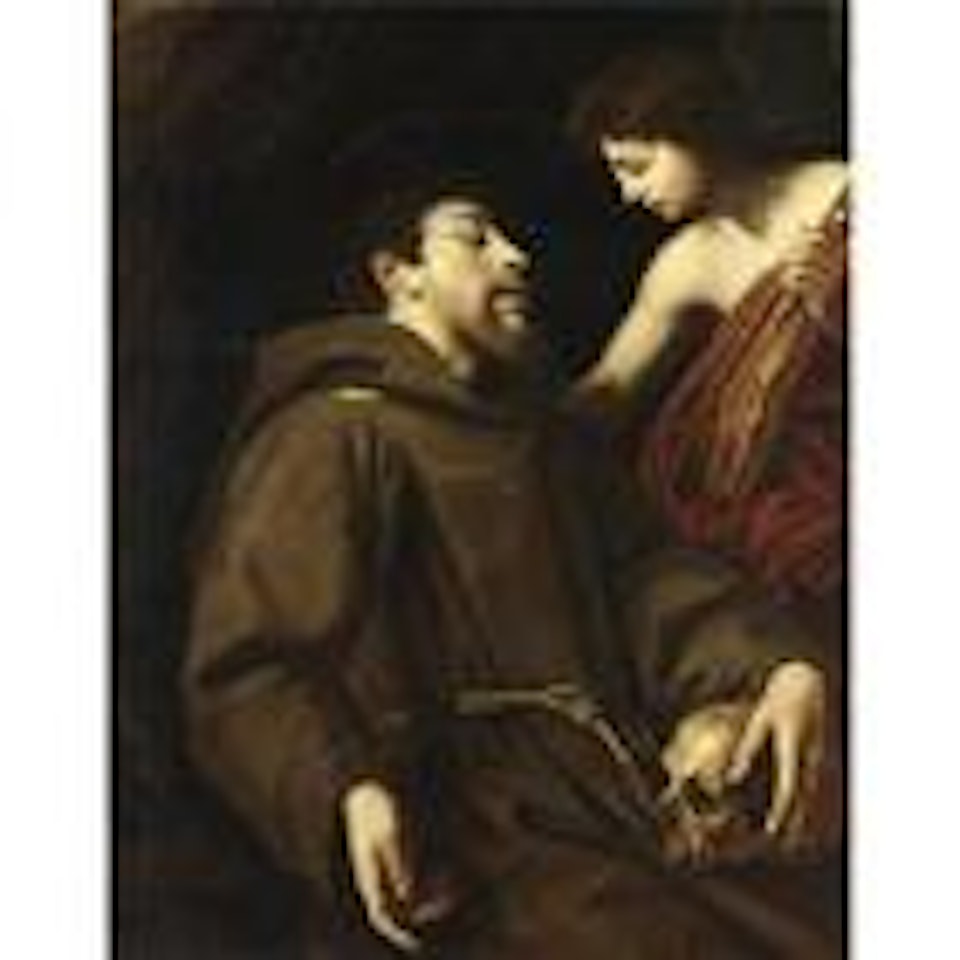 Saint Francis with angel by Caravaggio