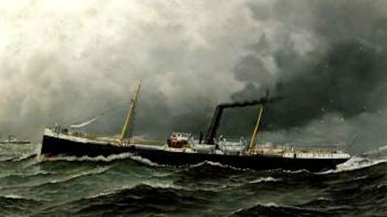American steamer ship Navahoe by Antonio Jacobsen